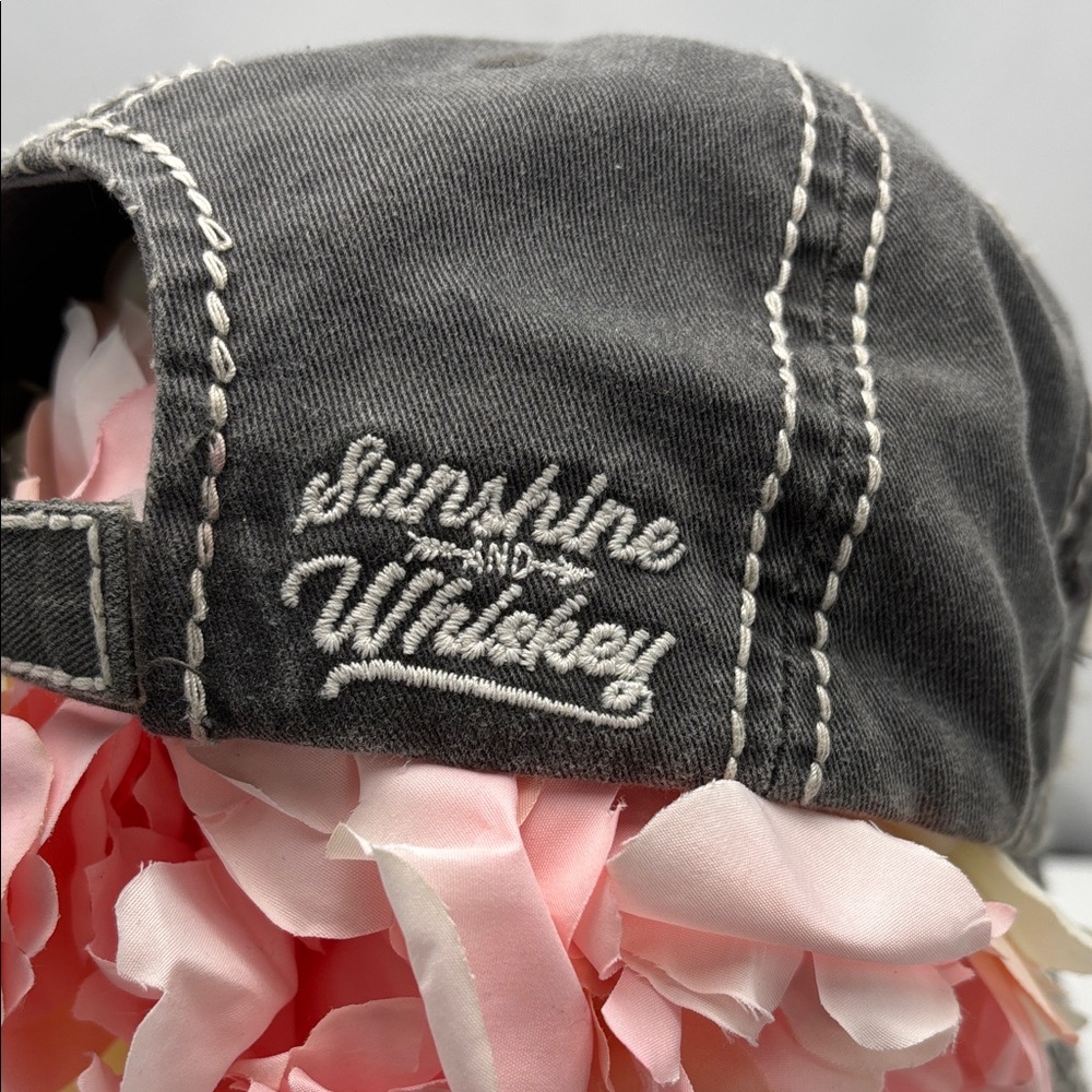 Distressed Black Cap with Embroidered Patch - Picture 5 of 9